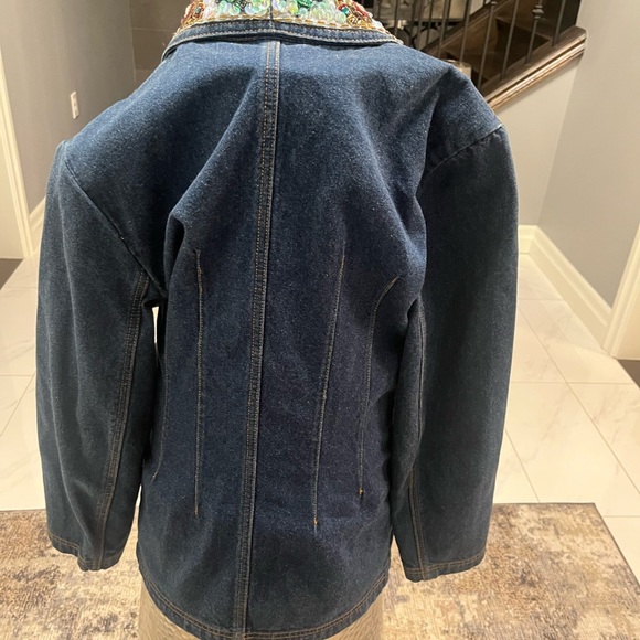 I B Diffusion beaded collar denim jacket size 4 1990s 1990s 1990s 1990s fall - Picture 7 of 17
